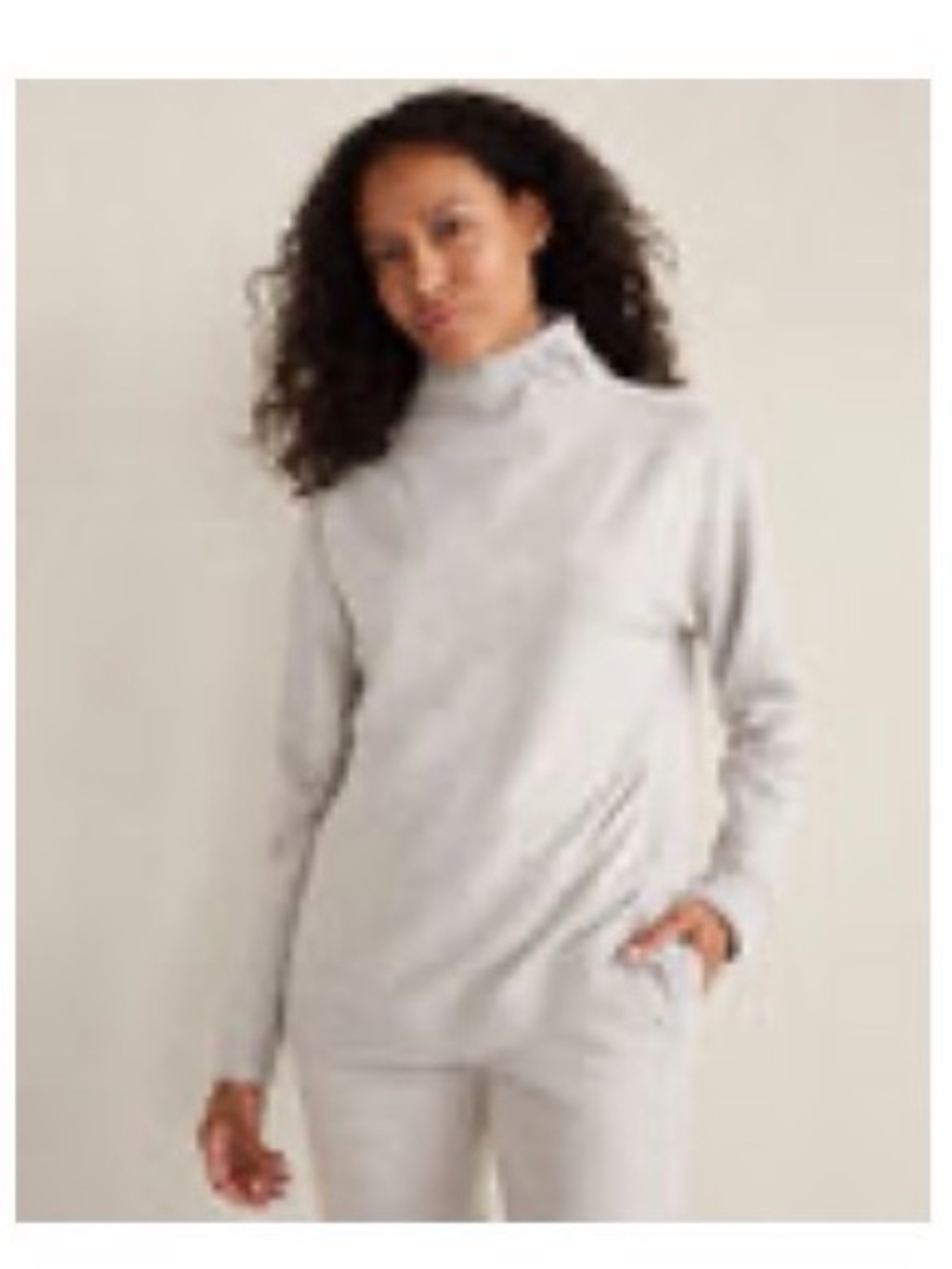 Fleece crossover sweatshirt pullover